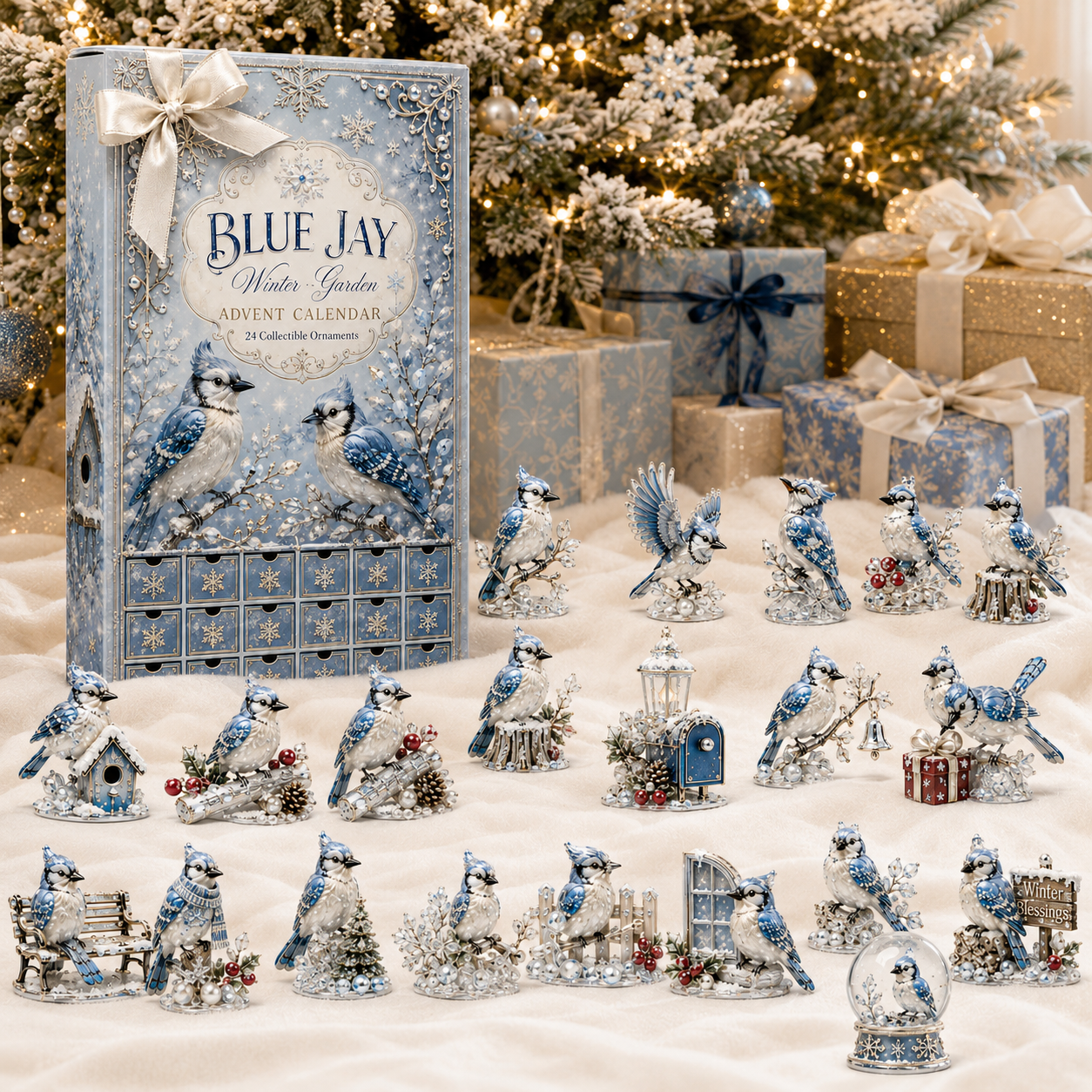 Blue Jay 24-Day Advent Calendar – Christmas Countdown Collectible Figurines