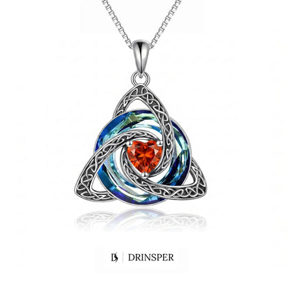 Celtic Birthstone Trinity Necklace  A Symbol of Faith, Love & Forever