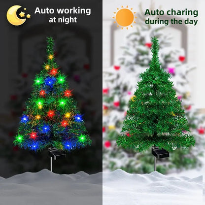 🔥 LAST DAY 49% OFF – Solar Christmas Tree Pathway Lights 🎄✨