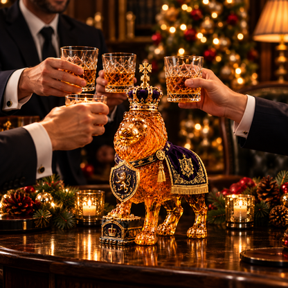 👑Crown 87th Anniversary Royal Lion Whiskey Bottle
