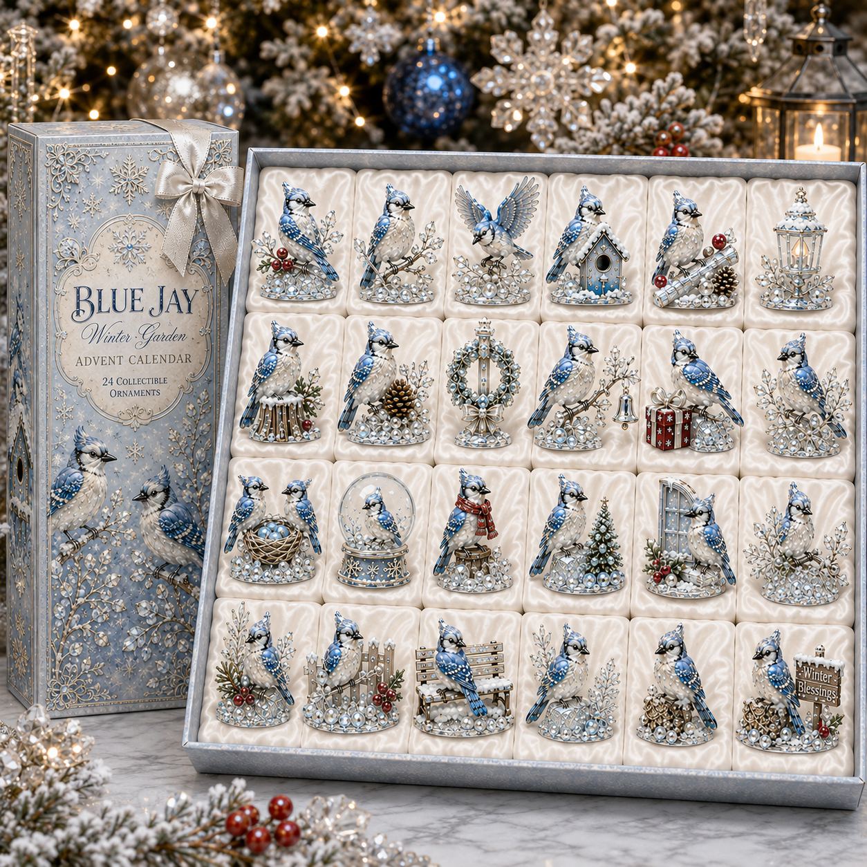 Blue Jay 24-Day Advent Calendar – Christmas Countdown Collectible Figurines
