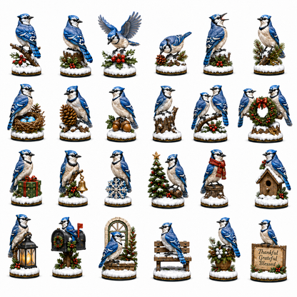 Blue Jay 24-Day Advent Calendar – Christmas Countdown Collectible Figurines