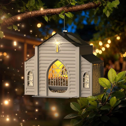 🎁  Last Day 60% OFF-✝️Church-Shaped Solar Bird Feeder(✨Same as in the video)
