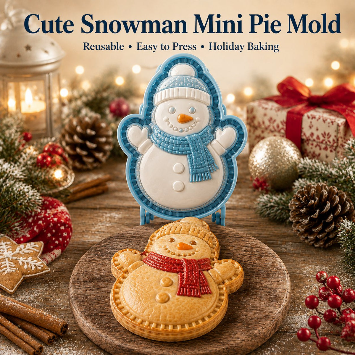 🔥🔥Only $12.99 Last Day Promotion!✨ 🎄16-Design Christmas Mini Pie Mold Collection 🥧