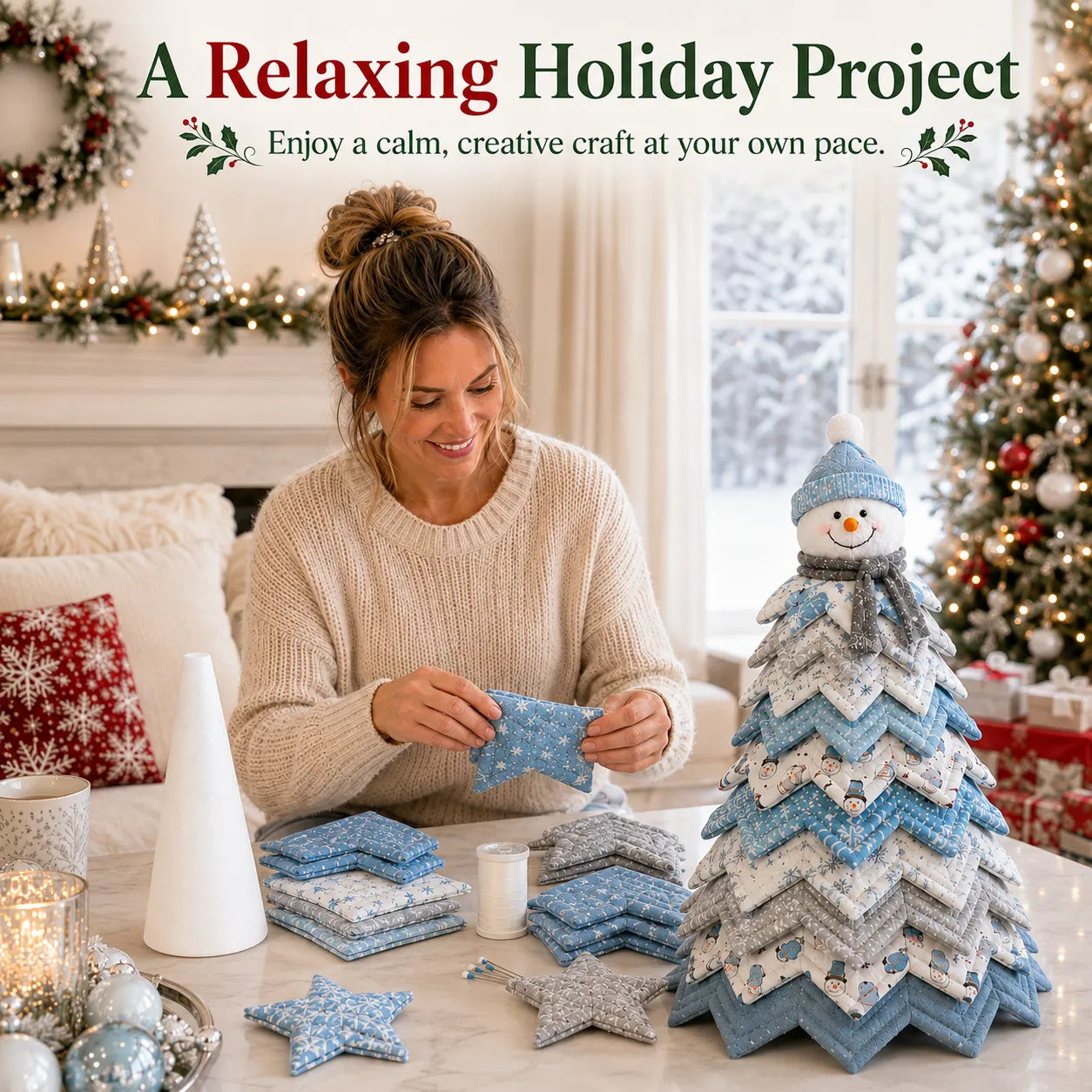 DIY Quilted Santa Christmas Tree Kit
