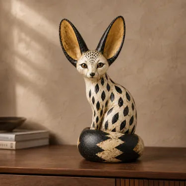 Vintage Fennec Fox Sculpture