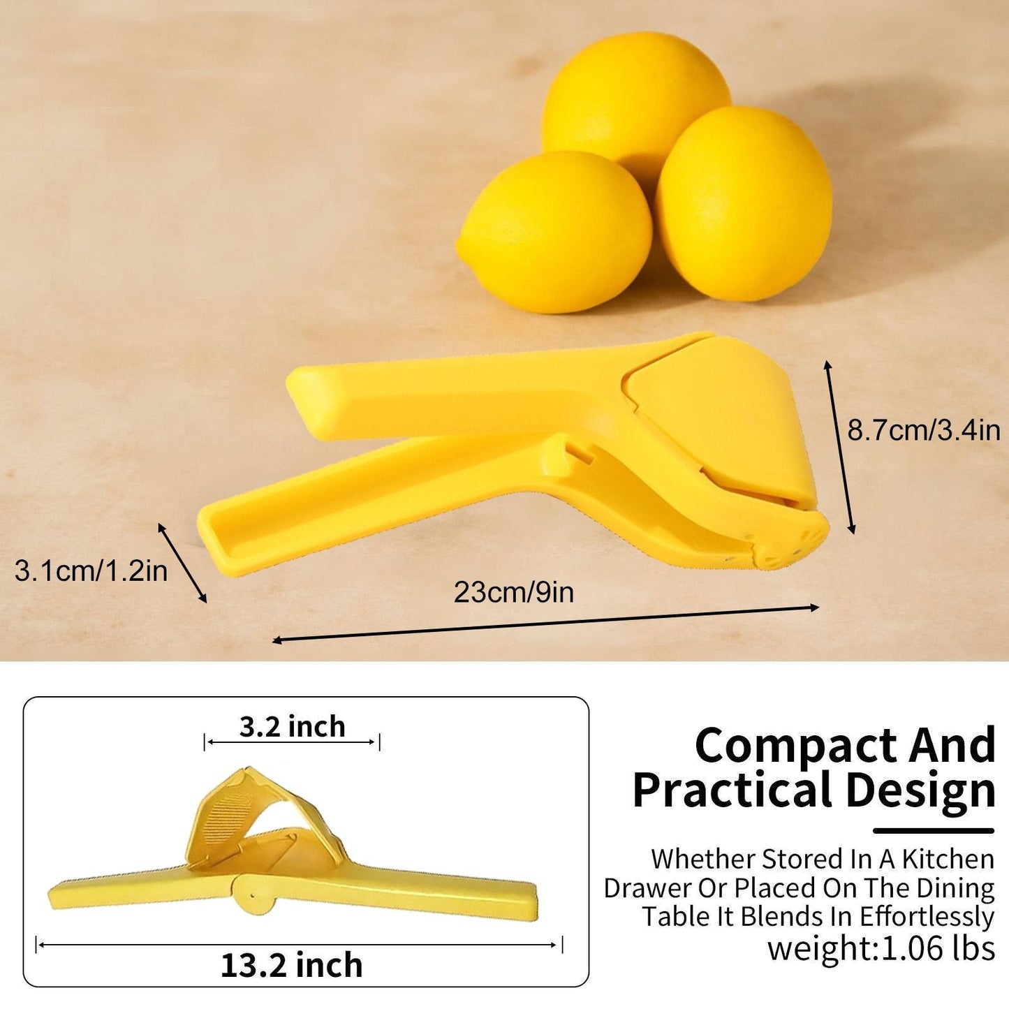 👍Citrus Squeezer | Zinc Alloy or PP – Handheld Juicer for Lemons, Limes & Oranges 🍋