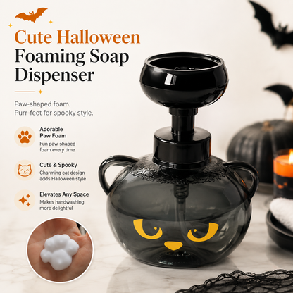 🐾 Spooky Cat Paw-Foam Soap Dispenser 🎃