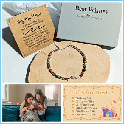 Dainty Gemstone Wave Bracelet