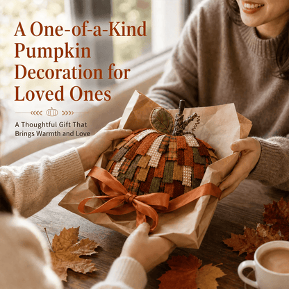 🎃Handmade Patchwork Pumpkin Door Hanger - Rustic Fall & Thanksgiving Home Decor🍂