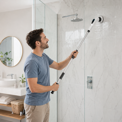 All-in-One Electric Spin Scrubber – 9-in-1 Cordless Power Scrubber with 8 Brush Heads & Extendable Handle