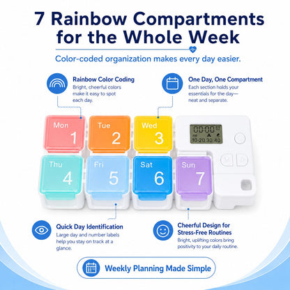 7-Day Smart Pill Organizer with Alarm