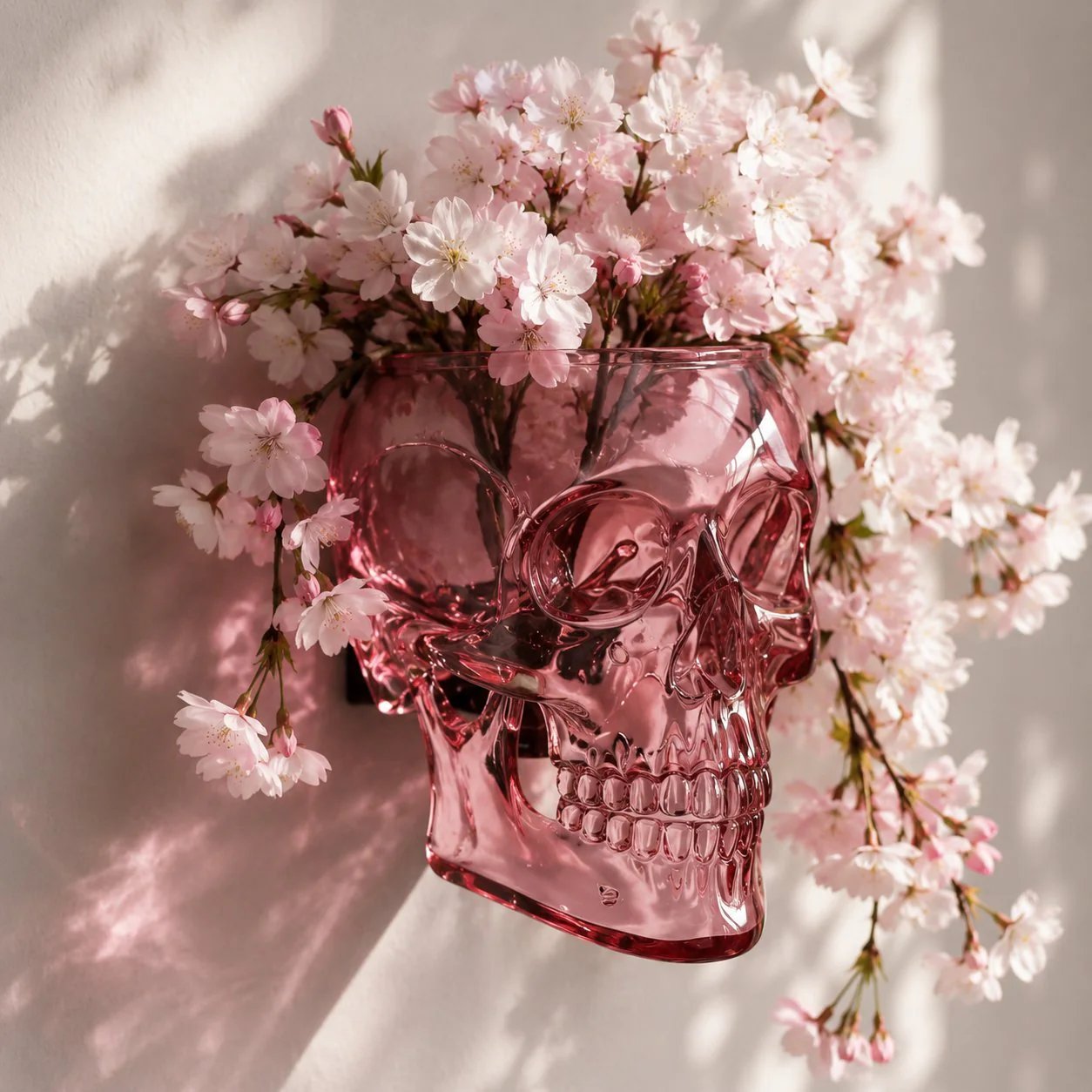 Gothic Skull Wall Vase 💀🌸 – Hangable & Tabletop Freestanding