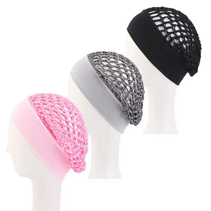 Humwam 3-Piece Stretchy Wide-Edge Sleeping Cap Set💫