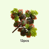 Artificial Leaves (Autumn) — 12 Pcs (Stand Not Included)