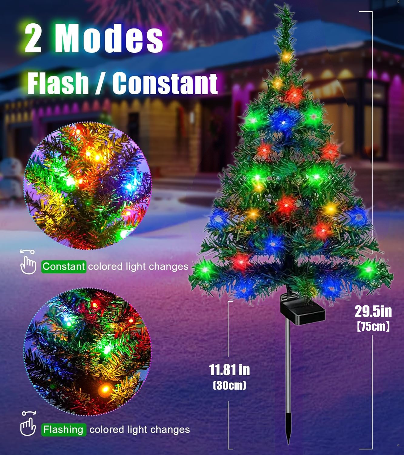🔥 LAST DAY 49% OFF – Solar Christmas Tree Pathway Lights 🎄✨