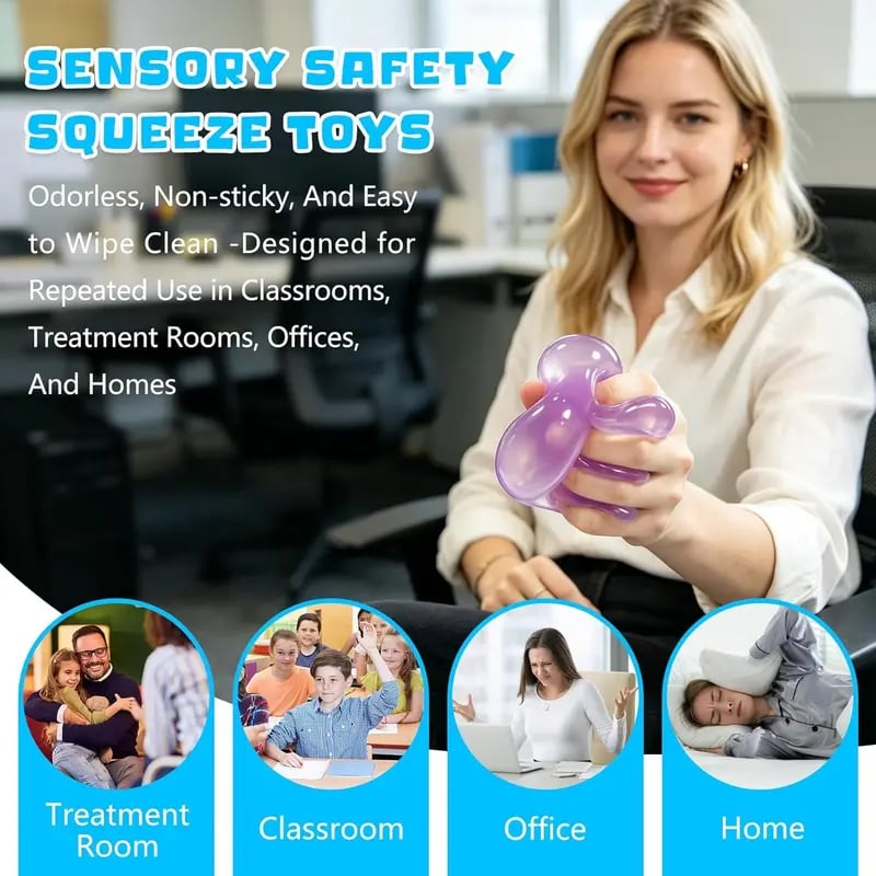 Shape & Squeeze Coconut Oil Stress Ball – No-Rebound Fidget Toy