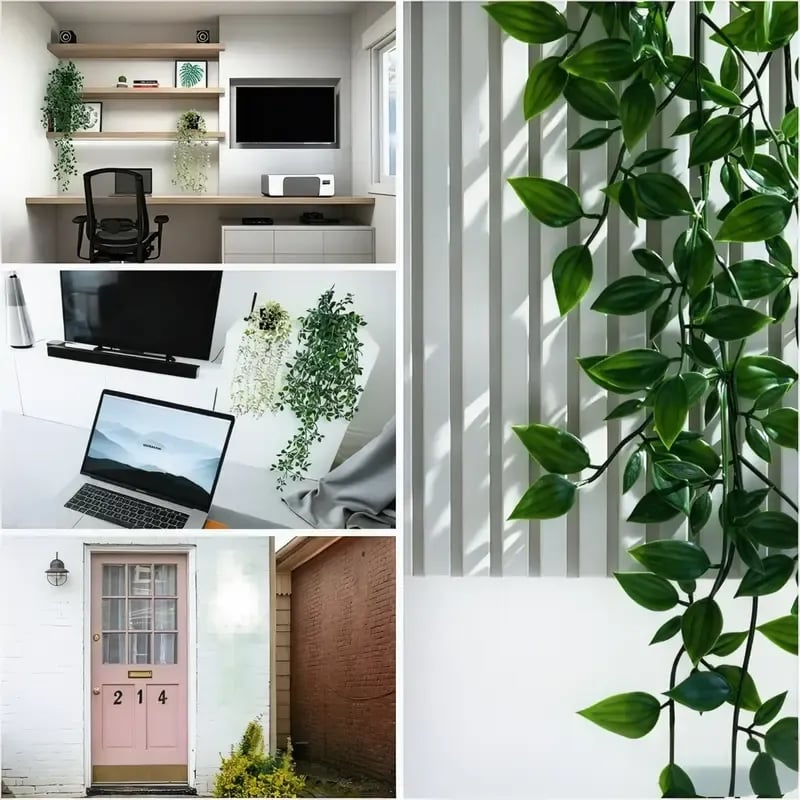 Hot Sale🌿✨ 3-Pack Artificial Hanging Potted Plants – Lifelike Faux Greenery for Any Space