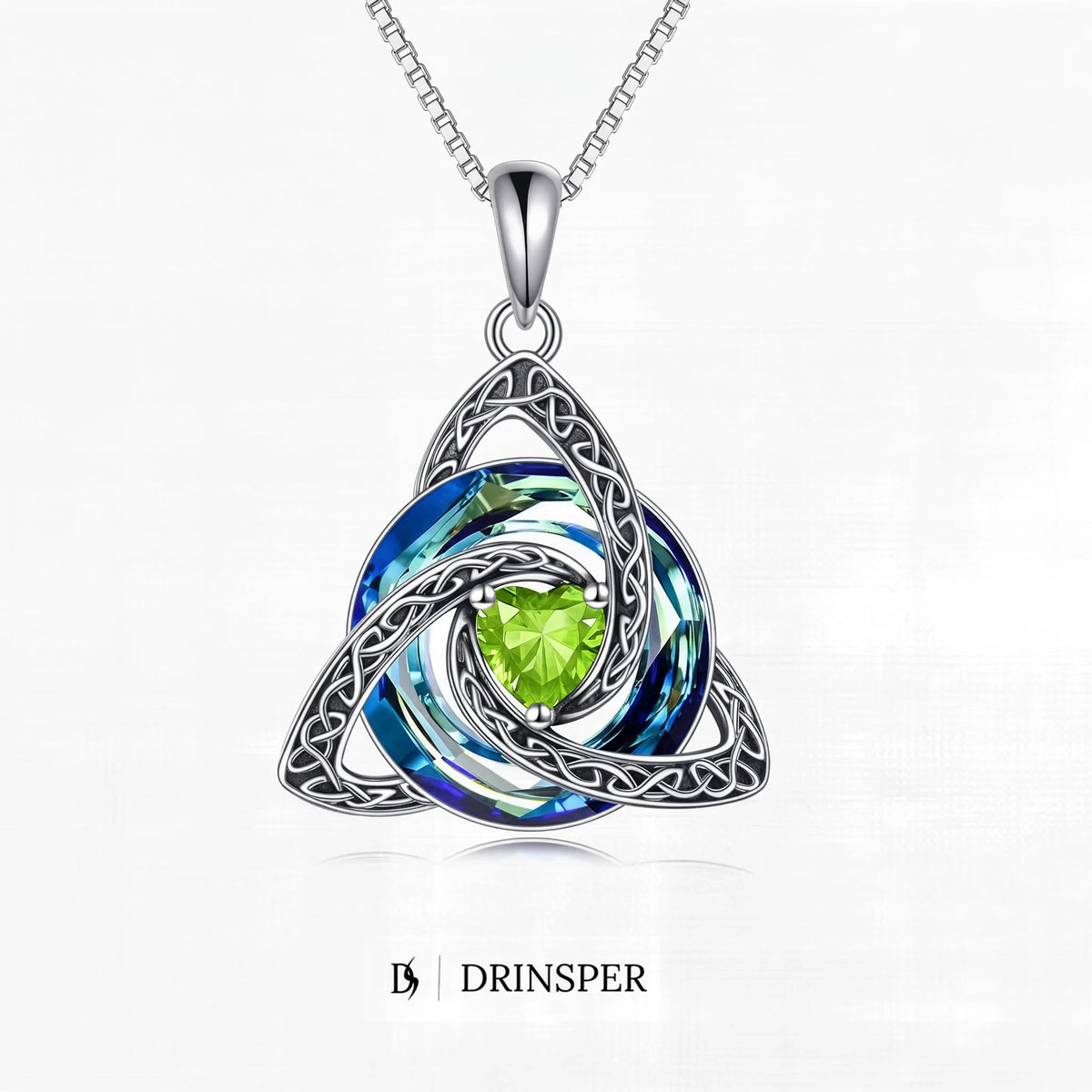 Celtic Birthstone Trinity Necklace  A Symbol of Faith, Love & Forever