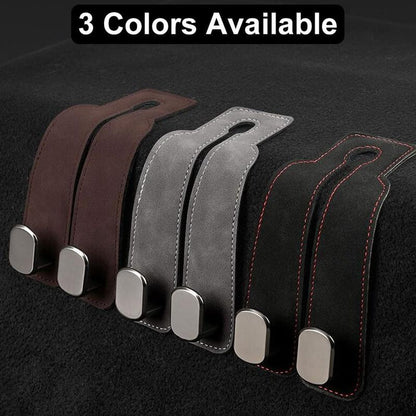 🔥LAST DAY SALE 50% OFF - 🚗Car Seat Back Alcantara Storage Hook - 💥Double Hook Holder for Convenient Storage