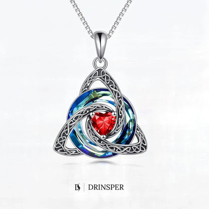 Celtic Birthstone Trinity Necklace  A Symbol of Faith, Love & Forever