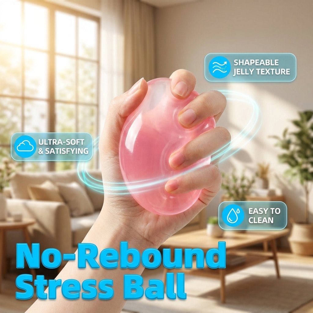 Shape & Squeeze Coconut Oil Stress Ball – No-Rebound Fidget Toy
