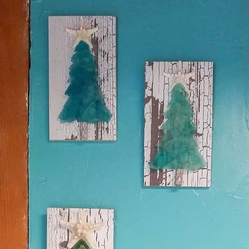 🌲DIY Sea Glass Christmas Tree