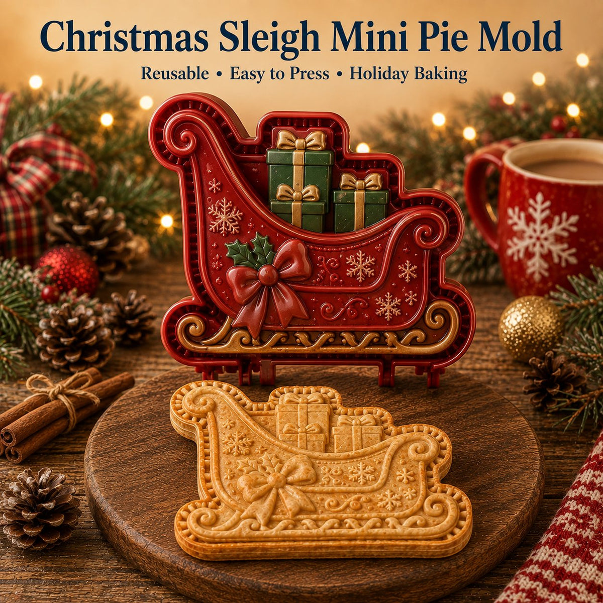 🔥🔥Only $12.99 Last Day Promotion!✨ 🎄16-Design Christmas Mini Pie Mold Collection 🥧
