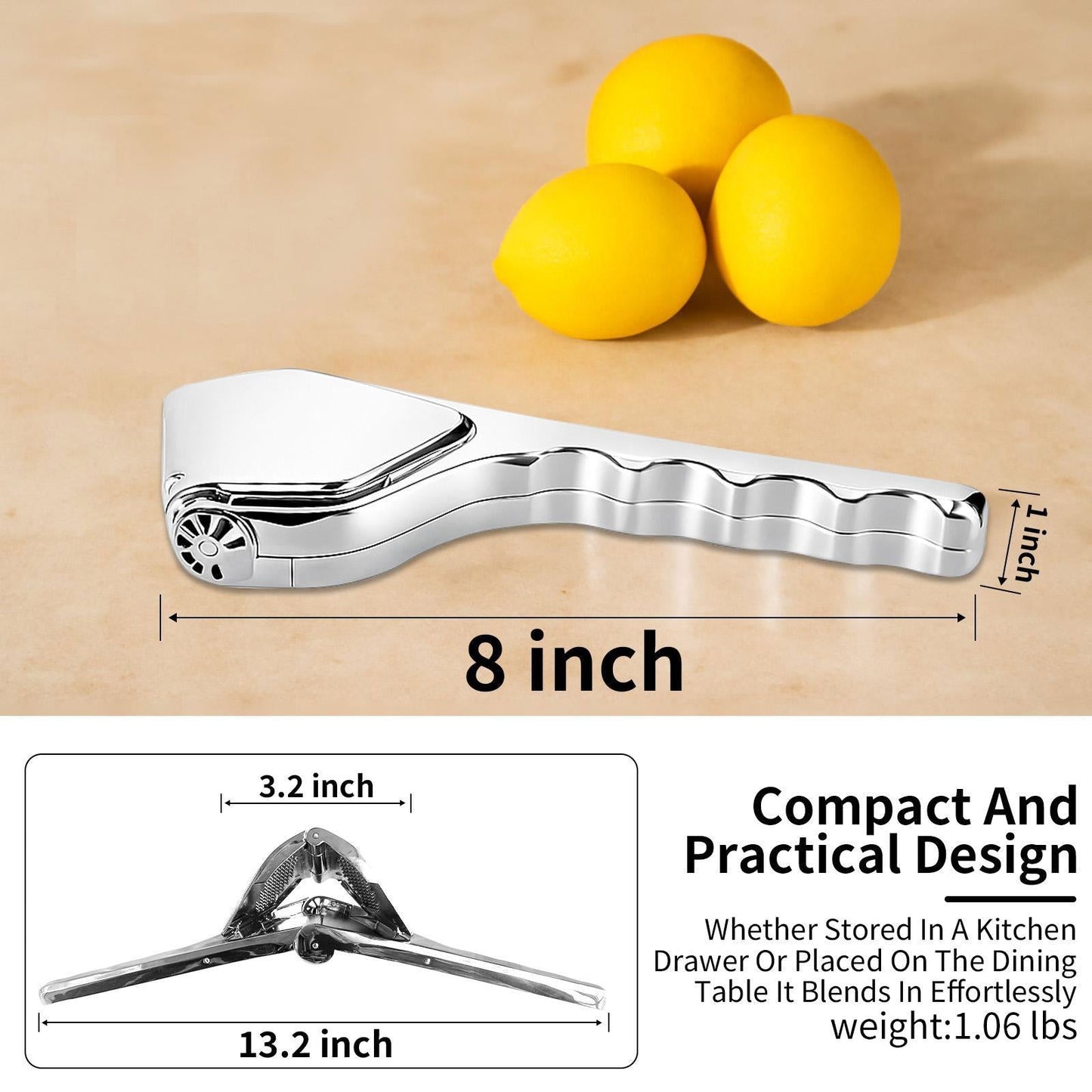 👍Citrus Squeezer | Zinc Alloy or PP – Handheld Juicer for Lemons, Limes & Oranges 🍋