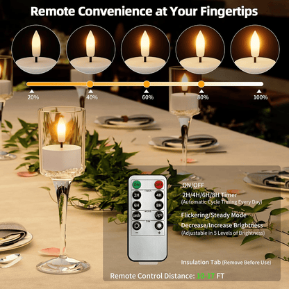 Rechargeable Flameless LED Tea Lights, Charging Station & Remote Included, Flickering Fake Candles, Safe No Flame Candle for Home, Wedding, Festival & Emergency Lighting