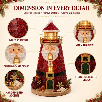 🎄Beginner-Friendly DIY Lighted Christmas Character Sea Glass-Style Lighthouse Kit Collection