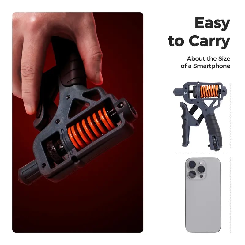 💪Ergonomic Adjustable H-Grip Hand Trainer – Forearm Strengthener with Counter for Therapy & Stress Relief