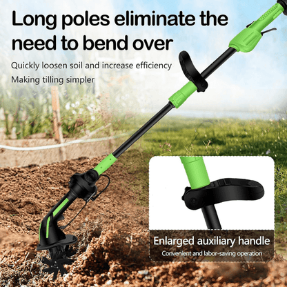 Trovehand™ Multifunctional 2-in-1 Cordless Tiller & Cultivator with Telescopic Pole