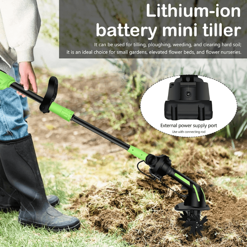 Trovehand™ Multifunctional 2-in-1 Cordless Tiller & Cultivator with Telescopic Pole