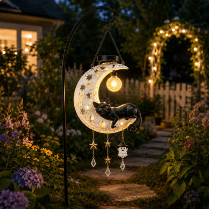 🎃 Halloween Early Bird Sale | 50% OFF Black Cat Moon Solar Lantern