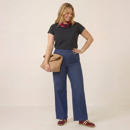 💥 This Week Only: 50% Off 👖Trovehand Denim Print French Terry Casual Sweatpants Jeans