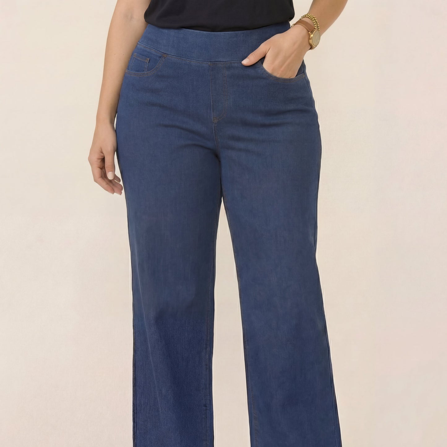 💥 This Week Only: 50% Off 👖Trovehand Denim Print French Terry Casual Sweatpants Jeans