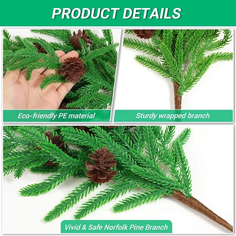 🔥Last Day 70% OFF🔥The Best Holiday Greenery - Realistic Norfolk Pine Stems