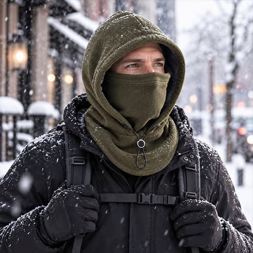 Fleece Double Layer Integrated Hat